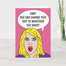 Cartão RETRO WOMAN custom greeting card