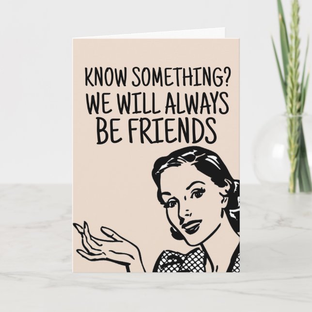 CARTÃO RETRO WOMAN HOUSEWIFE BESTIE BESTIE BIRTHDAY CARTÕ (Frente)