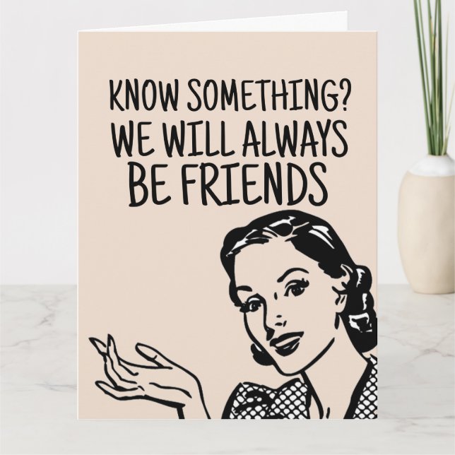 CARTÃO RETRO WOMAN HOUSEWIFE BESTIE BESTIE BIRTHDAY CARTÕ (Frente)