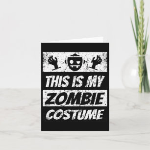 Cartão Retro Zombies Halloween Boys Figurume Divertido