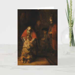 Cartão Return of the Prodigal Son by Rembrandt van Rijn