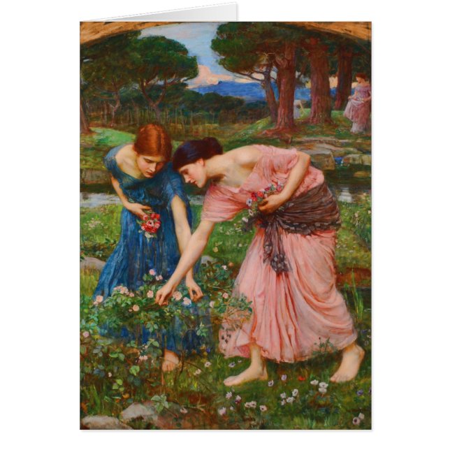 Cartão Reúna Ye Rosebuds Enquanto Pode por John Waterhous (Frente)