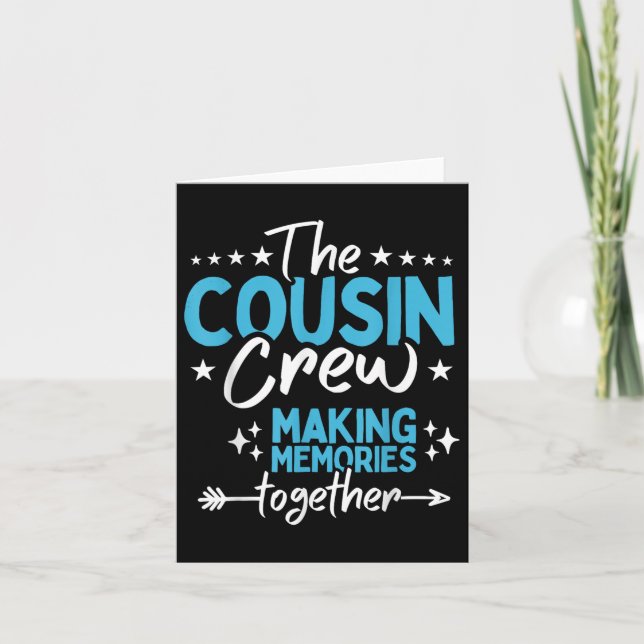 Cartão Reunião de Família Equipe de Primos 2025 Criando M (Frente)