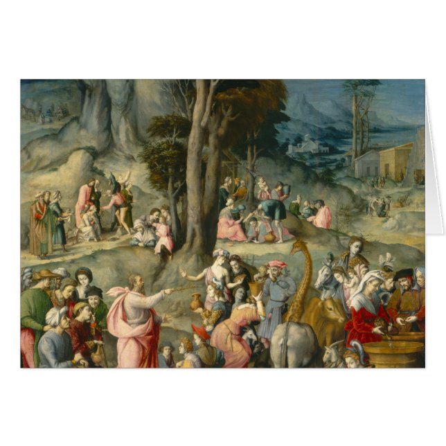 Cartão Reunião de Manna - Francesco Bacchiacca (Frente Horizontal)