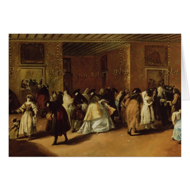 Cartão Reunião mascarada (Frente Horizontal)