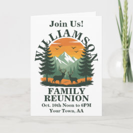 Cartão Reunião Rustic Wilderness Family