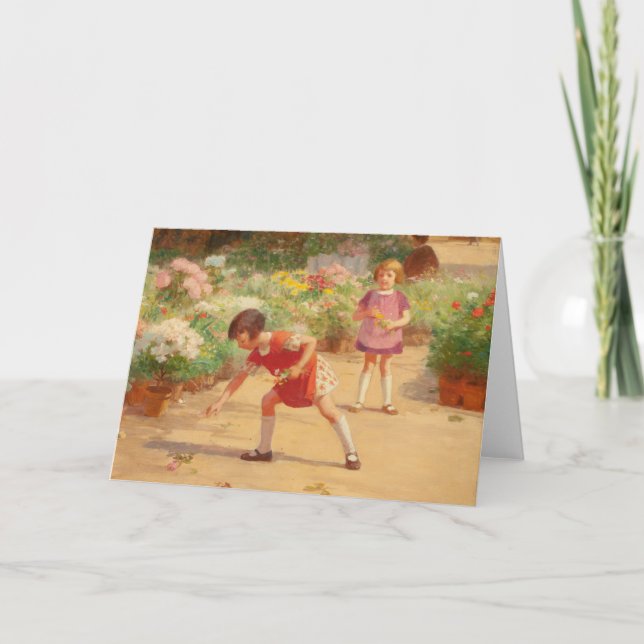 Cartão Reunindo Flores | Victor Gabriel Gilbert (Frente)