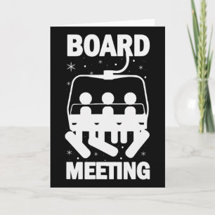 Cartão Reuniões de Conselho Reunião de Snowboard Snowboar