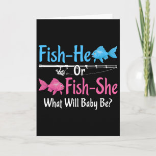 Cartão Revelação do Sexo do Bebê Peixe-macho ou Peixe-fêm