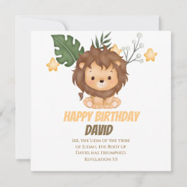 Cartão Revelation 5:5 Lion of Judah Christian Greetings 