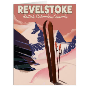Cartão Revelstoke British Columbia, Canada Ski poster