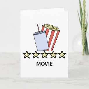 Cartão Revisão de Filme Personalizada de 5 Estrelas de Pi