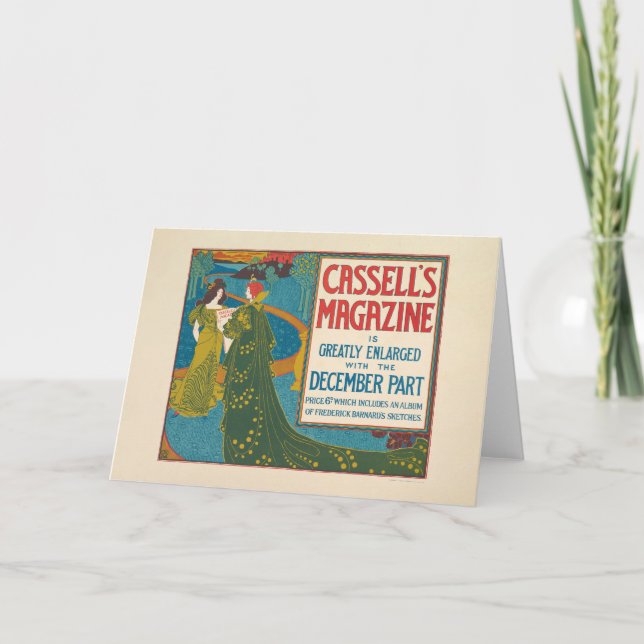 Cartão Revista Vintage Cassell dezembro de 1896 (Frente)