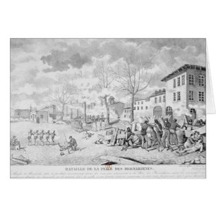 Cartão Revolta dos trabalhadores de seda de Lyon