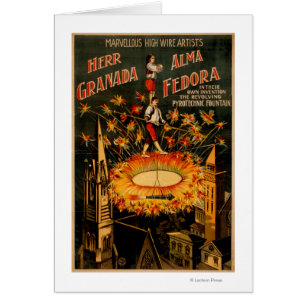 Cartão Revolucionária Pyrotecnia fundadora de alto fio