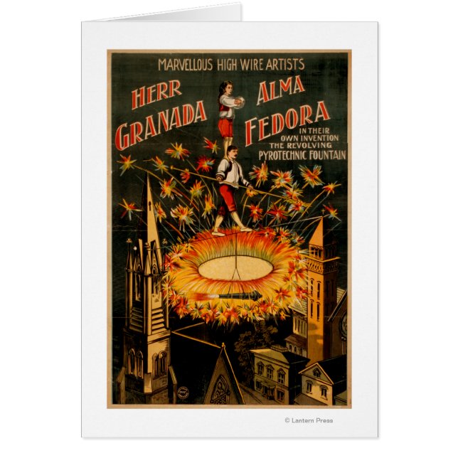 Cartão Revolucionária Pyrotecnia fundadora de alto fio (Frente)