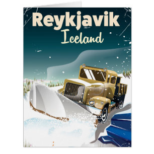 Cartão Reykjavik Islândia viagem impressão