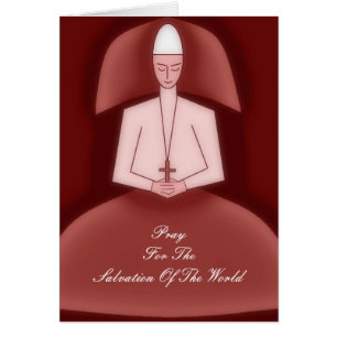 CARTÃO REZA PELA SALVAÇÃO DO MUNDO