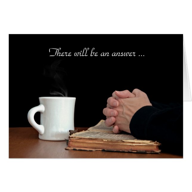 Cartão Rezando Mãos Pensando em Você (Frente Horizontal)