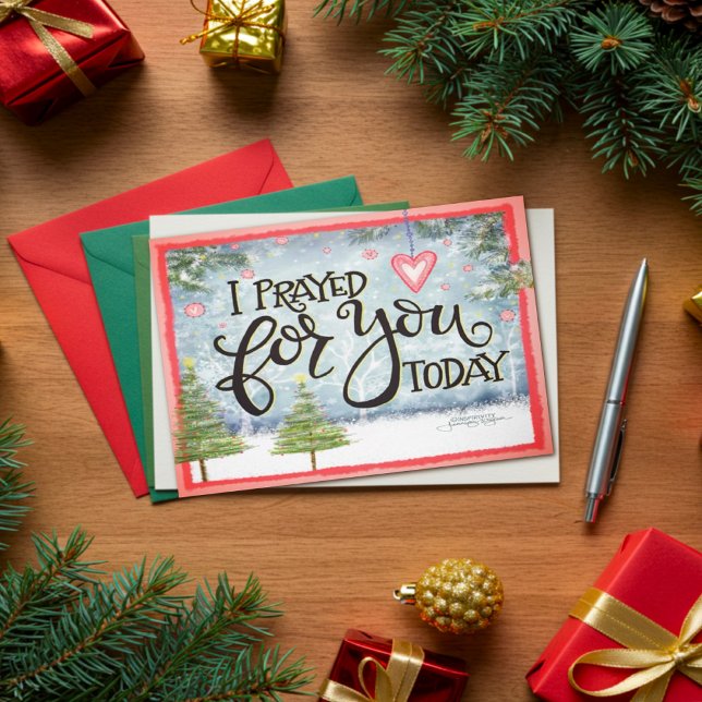 Cartão Rezando por você Bonito Natal de Inspirivência (Criador carregado)
