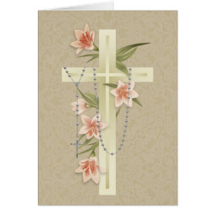 Cartão Rezando por você católico católico sagrado Ros