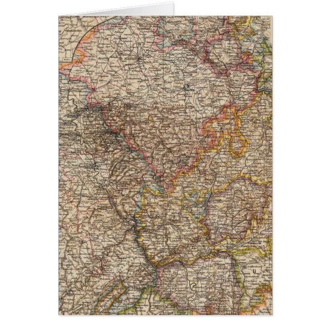 Cartão Rhenish Prussia, Westphalia, Hesse Nassau (Frente)