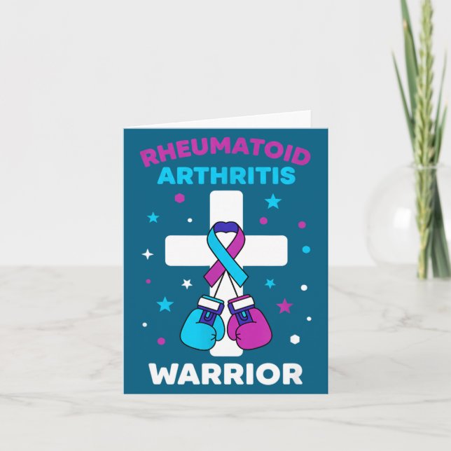 Cartão Rheumatoid Warrior Arthritis Awareness Humor (Frente)