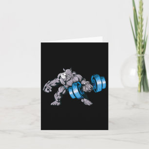 Cartão Rhino Lifting Weights Bodybuilding Beast Gym Fitne