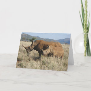 Cartão Rhino mom & baby