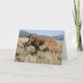 Cartão Rhino mom & baby