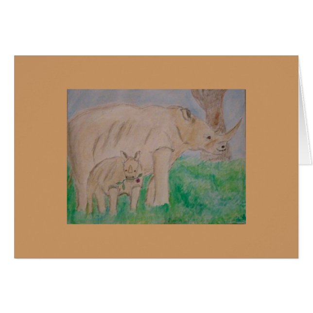 Cartão rhinos (Frente horizontal)