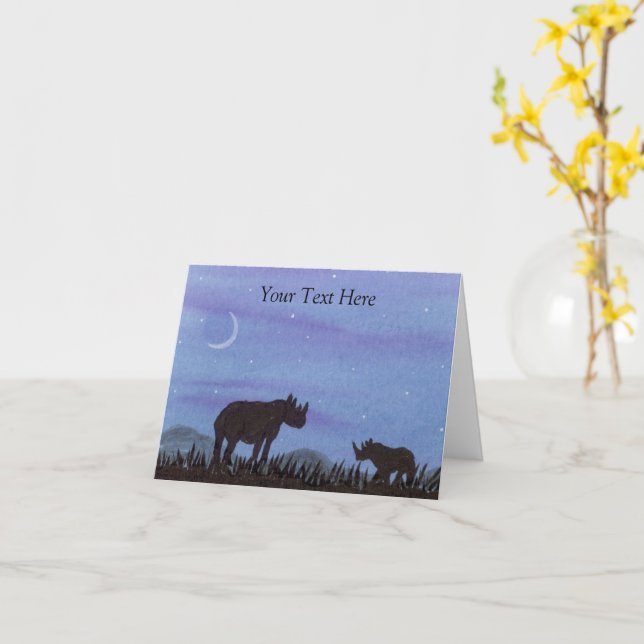 Cartão Rhinos (Flor Amarela)