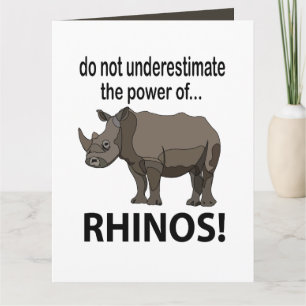 Cartão Rhinos Animal Funny Rhinos