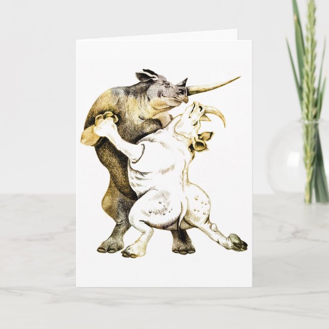 Cartão Rhinos Tango Greeting Card (Frente)