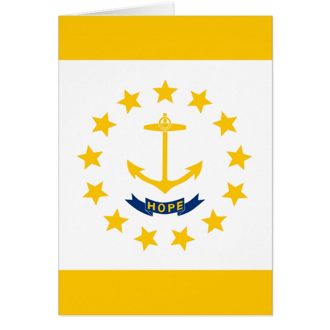Cartão Rhode Island State Flag Design (Frente)