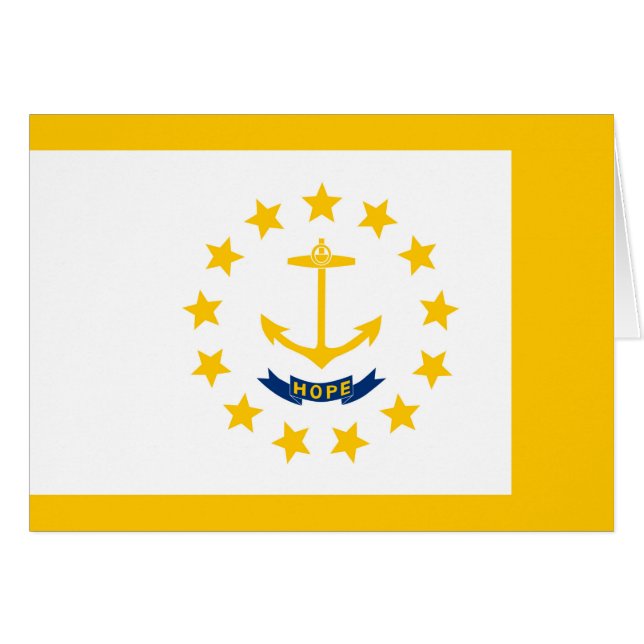 Cartão Rhode Island State Flag Design (Frente Horizontal)