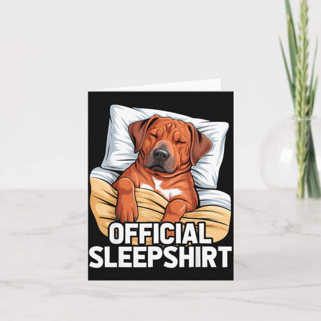 Cartão Rhodesian Ridgeback Dog Sleep Pajamas (Frente)