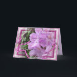 Cartão Rhododendron and Pearls 2 - customize any occasion<br><div class="desc">This lovely card can easily be for any occasion you need. Simple change the words on the front and inside as you wish. To see more cards and gifts featuring rhododendron, go to my ASSORTED FLOWERS SECTION or type rhododendron in the searchbox of my MakaraPhotos homepage or type pearls to...</div>