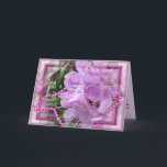 Cartão Rhododendron and Pearls 2 - customize any occasion<br><div class="desc">This lovely card can easily be for any occasion you need. Simple change the words on the front and inside as you wish. To see more cards and gifts featuring rhododendron, go to my ASSORTED FLOWERS SECTION or type rhododendron in the searchbox of my MakaraPhotos homepage or type pearls to...</div>