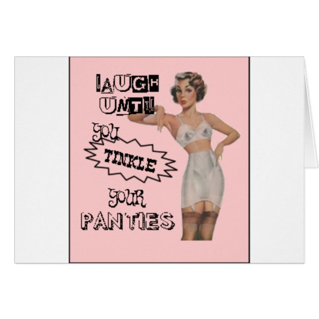 Cartão Ria até que você tilinte seus calcinhas (Frente Horizontal)
