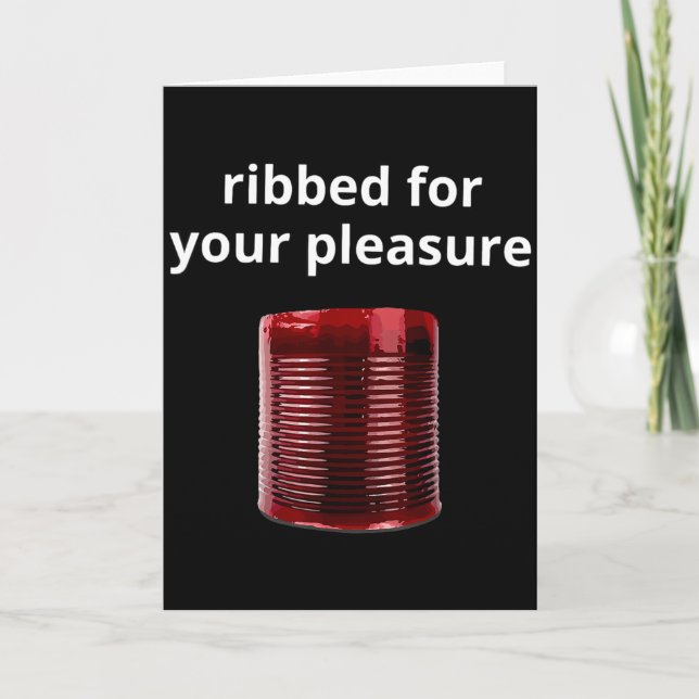 Cartão Ribbed For Your Pleasure, Molho De Cranberry Com C (Frente)
