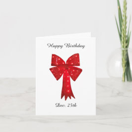Cartão Ribbons for Dec 25 Birthday