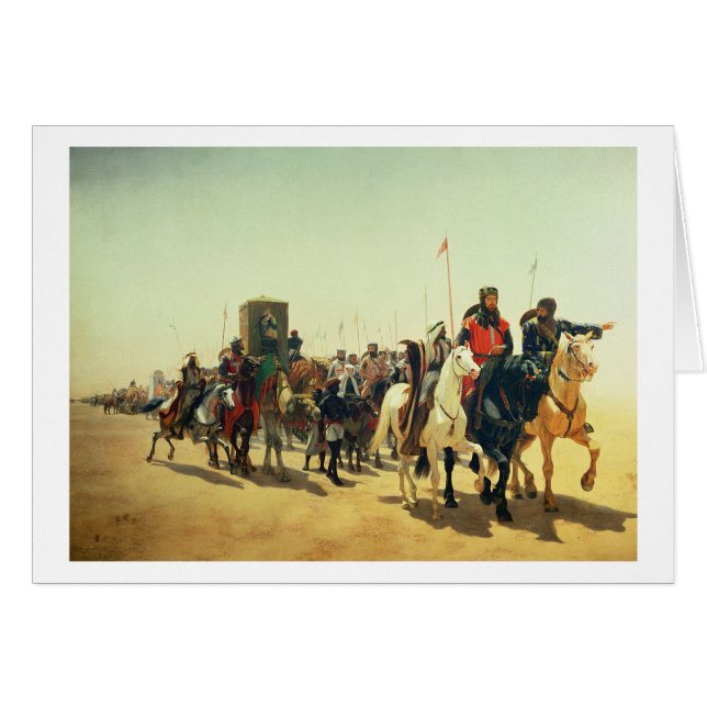 Cartão Richard Coeur de Leão em sua maneira a Jerusalem (Frente Horizontal)