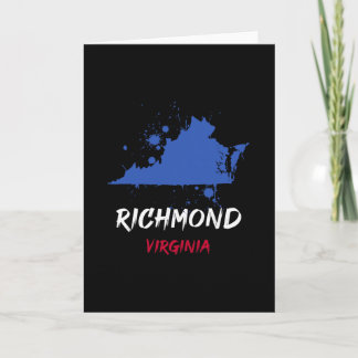 Cartão Richmond Virginia Va Paint Splatter Vacation Souve