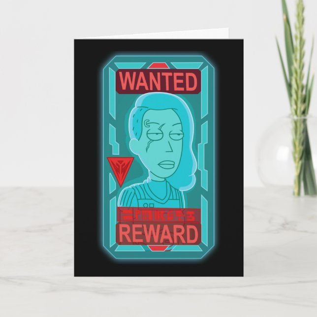 Cartão RICK AND MORTY™ | Space Beth Wanted Poster (Frente)