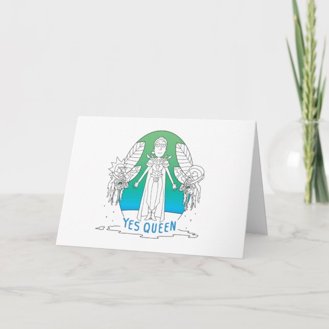 Cartão RICK AND MORTY™ | Yes Queen (Frente)