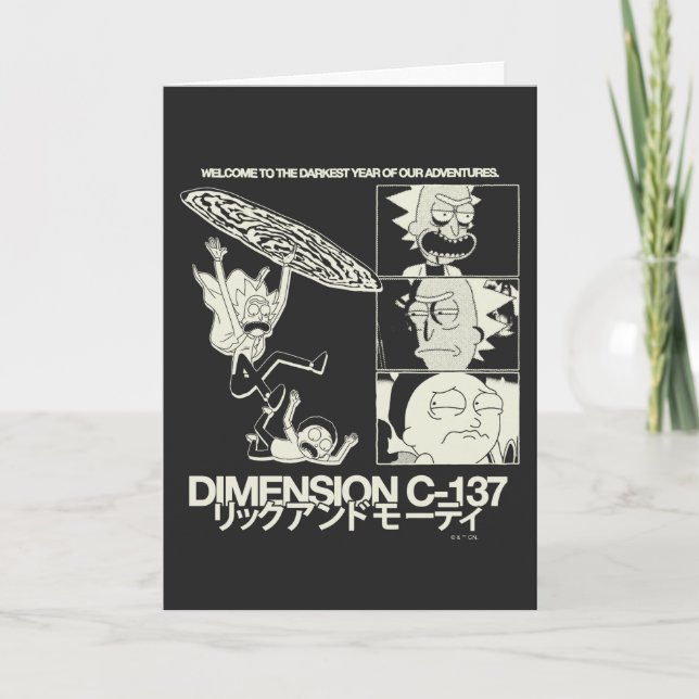 Cartão RICK E MORTY™ | Dimensão C-137 (Frente)