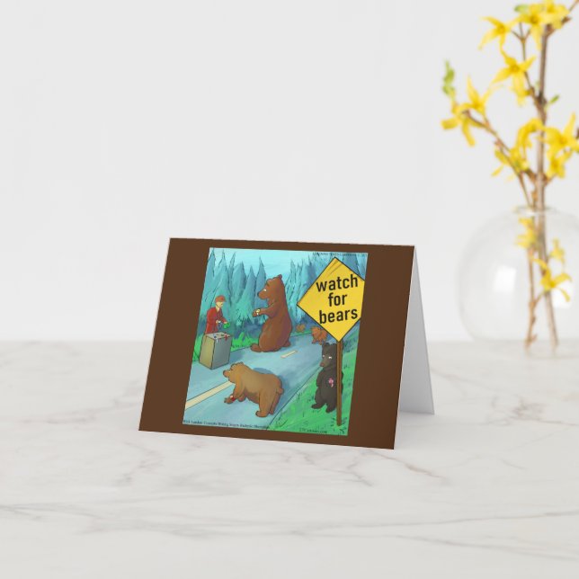 Cartão Rick London Funny Bear Com Relógios (Flor Amarela)