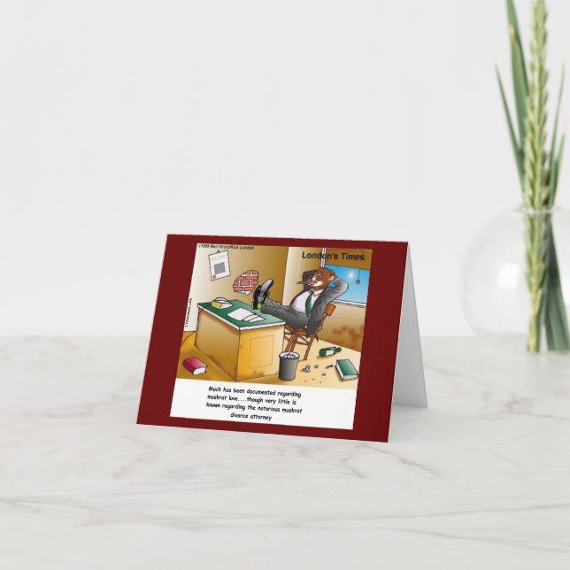 Cartão Rick London Muskrat Divorat Attorney Comic (Frente)