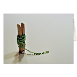 Cartão Rick Rack e uma espinha de roupa